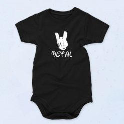 Mickey Mouse Metal Cute Baby Onesie