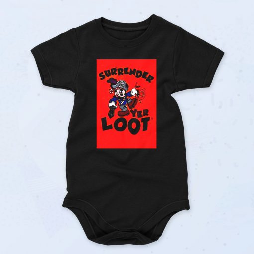 Mickey Mouse Surrender Yer Loot Halloween Cute Baby Onesie