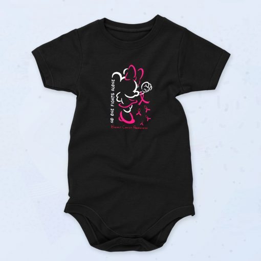 Minnie Breast Cancer Awareness Cute Baby Onesie