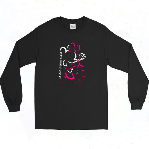 Minnie Breast Cancer Awareness Long Sleeve Shirt Style