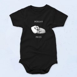 Monday Mood On Black Cute Baby Onesie