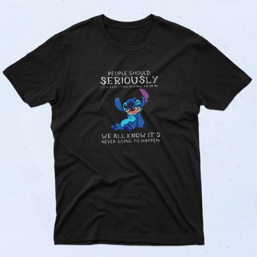 People Should Not Expecting Normal From Me Stitch 90s T Shirt Style