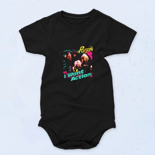 Poison I Want Action Album Cover Concert Cute Baby Onesie