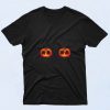 Pumpkin Boobs Funny Halloween Unisex 90s T Shirt Style