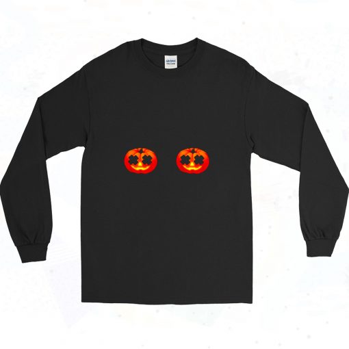 Pumpkin Boobs Funny Halloween Unisex Long Sleeve Shirt Style