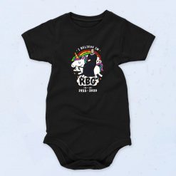 Rbg Ruth Bader Ginsburg Riding Unicorn Cute Baby Onesie