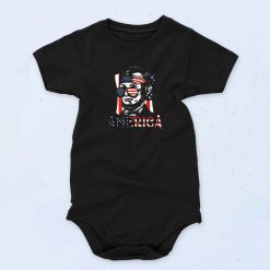 Retro 4th Of July Abraham Lincoln Cute Baby Onesie