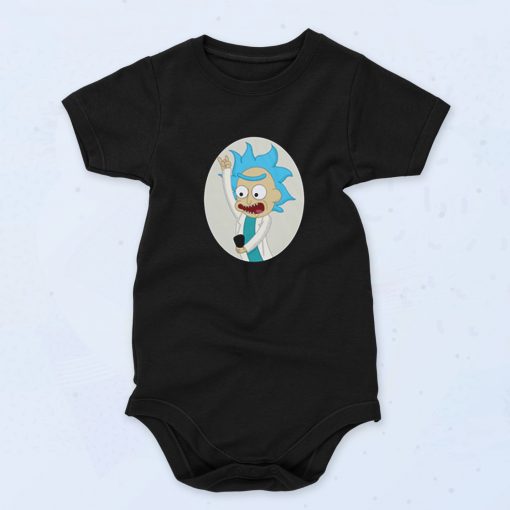 Rick And Morty Selfie Tiny Rick Girls Cute Baby Onesie