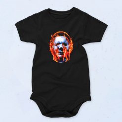 Rock Rebel Halloween Ii Michael Myers Flames Cute Baby Onesie