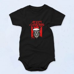 Santa Skull Freaky Horror Cute Baby Onesie