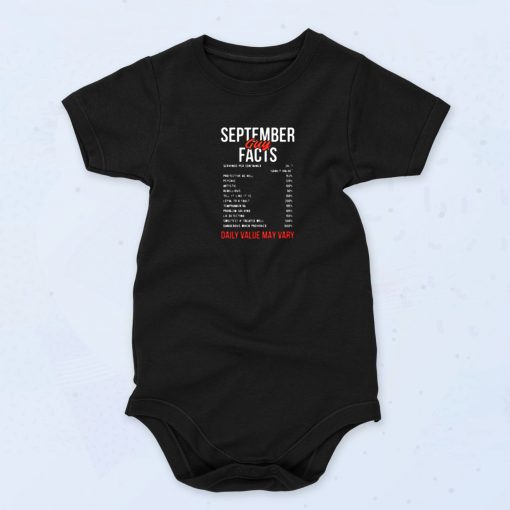 September Guy Facts Cute Baby Onesie