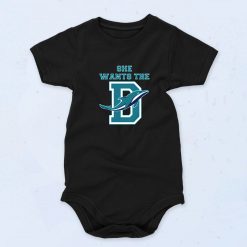 She Wants The D Miami Football Fan Cute Baby Onesie