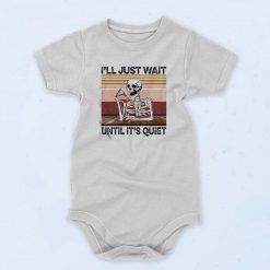 Skeleton Wait Until Quiet Unisex Baby Onesie