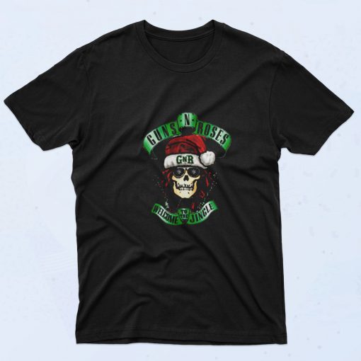 Skull Santa Guns N Roses 90s T Shirt Style