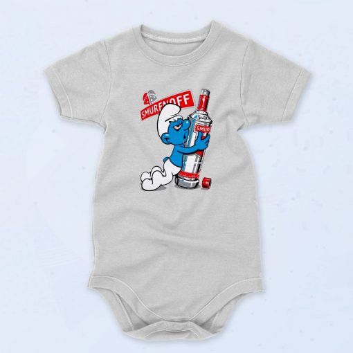 Smurfnoff Vodka Funny Artwork Baby Onesie