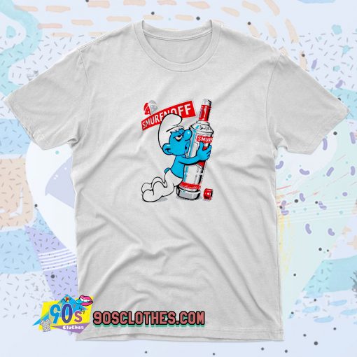 Smurfnoff Vodka Funny Joke T Shirt