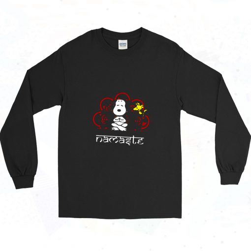 Snoopy Peanuts Yoga Namaste Long Sleeve Shirt Style