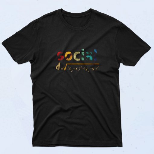 Social Distance Formula Math 90s T Shirt Style