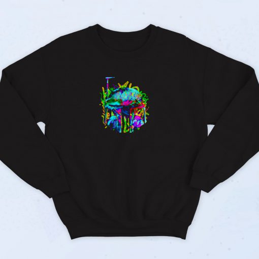 Star Wars Graffiti Fett Mask 90s Sweatshirt Fashion