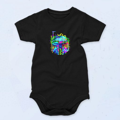 Star Wars Graffiti Fett Mask Cute Baby Onesie