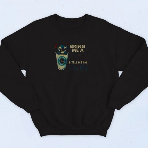 Stitch Bring Me Coffee Tell Me Pretty 90s Sweatshirt Fashion