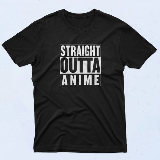 Straight Outta Anime Parody 90s T Shirt Style