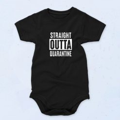 Straight Outta Quarantine Funny Cute Baby Onesie