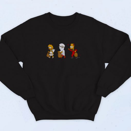 The Simpsons Halloween 90s Sweatshirt Fashion