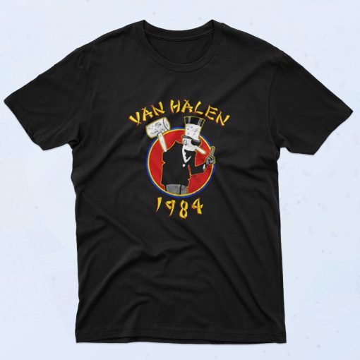 Van Halen 1984 Vintage Album Logo 90s T Shirt Style