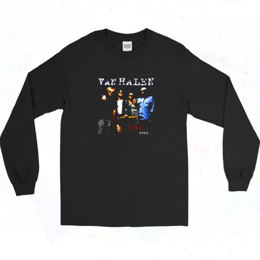 Van Hallen Live 1993 Wolrd Tour Long Sleeve Shirt Style