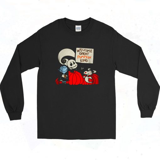 Welcome Great Pumpkin King Snoopy Long Sleeve Shirt Style