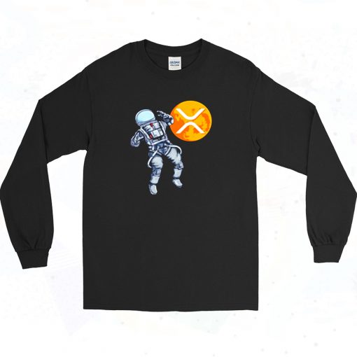 Xrp Ripple Astronaut To The Moon Long Sleeve Shirt Style