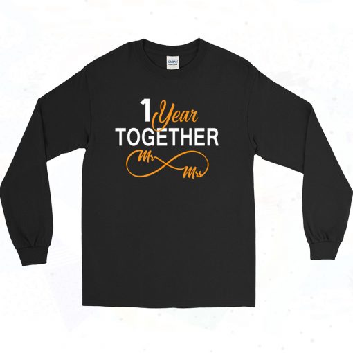 1 Year Anniversary Couples Vintage Long Sleeve Style