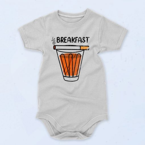 Breakfast Cigarette and Tea Fashionable Baby Onesie