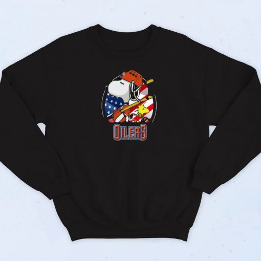 Edmonton Oilers Snoopy Sweatshirt