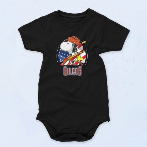 Edmonton Oilers Snoopy Unisex Baby Onesie