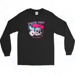 Fuck Off Cartoon Smoke Long Sleeve Style