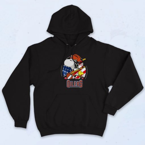 Funny Edmonton Oilers Snoopy Hoodie