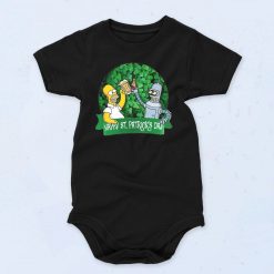 Homer Simpson Happy ST Patricks Day Unisex Baby Onesie