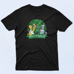 Homer Simpson Happy ST Patricks Day Vintage Style T Shirt