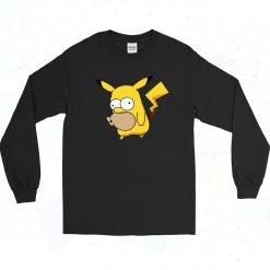 Homer Simpson Pikachu Vintage 90s Long Sleeve Style