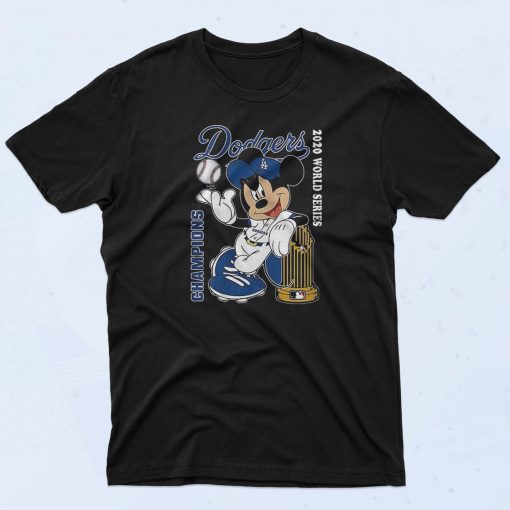 Mickey LA Dodgers Champions Vintage Style T Shirt