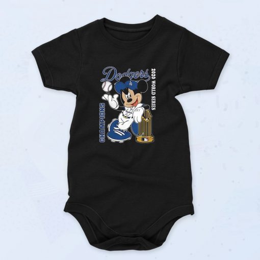 Mickey LA Dodgers Pullover Baby Onesiie