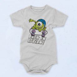 Mike Wazowski Back in Action Vintage Style Baby Onesie