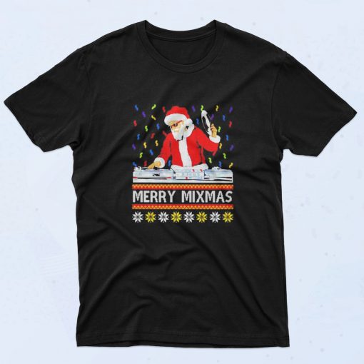 Santa Claus DJ Merry Mixmas Christmas T Shirt