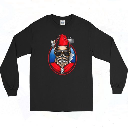 Santa Claus Skull Smoke Long Sleeve Style