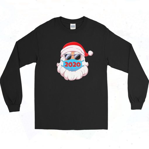 Santa Merry Christmas With Mask Long Sleeve Style