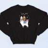 Sloth Riding On Llama Vintage Christmas Sweatshirt