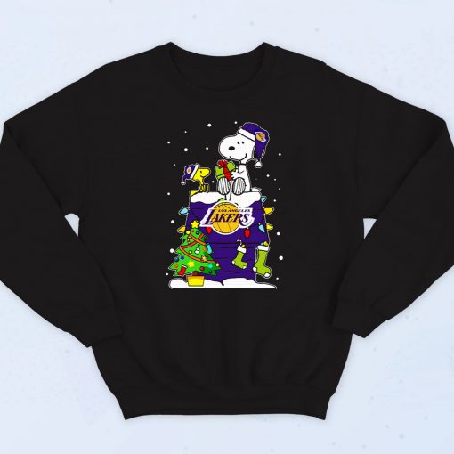 Snoopy Lakers Christmas Sweatshirt