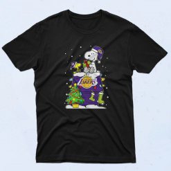 Snoopy Lakers Merry Christmas Gift T Shirt